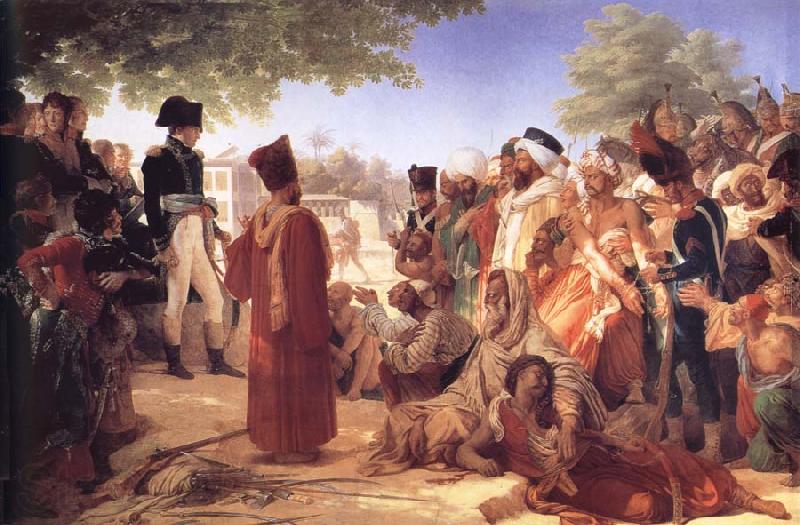 Baron Pierre Narcisse Guerin Bonaparte Pardoning the Insurgents in Cairo Norge oil painting art